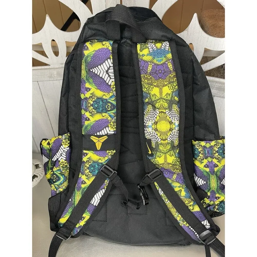 Nike Kobe Black Mamba Backpack Yellow Purple Multi Compartment